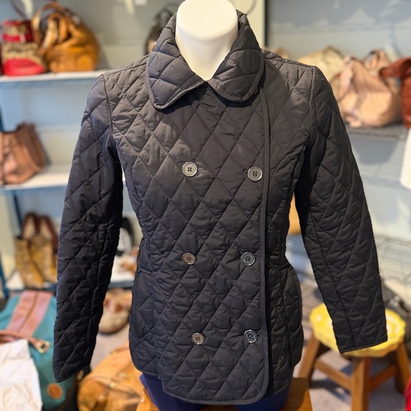 Lands' End Jackets & Blazers - Lands' End Black Quilted Double-Breasted Jacket - XS/Petite